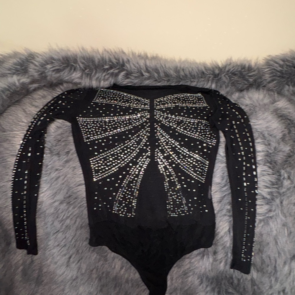 Black and Silver bodysuit